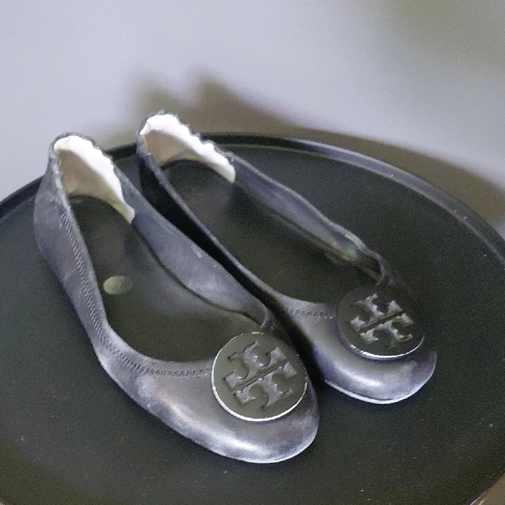 Tory Burch Black Minnie Travel Flats